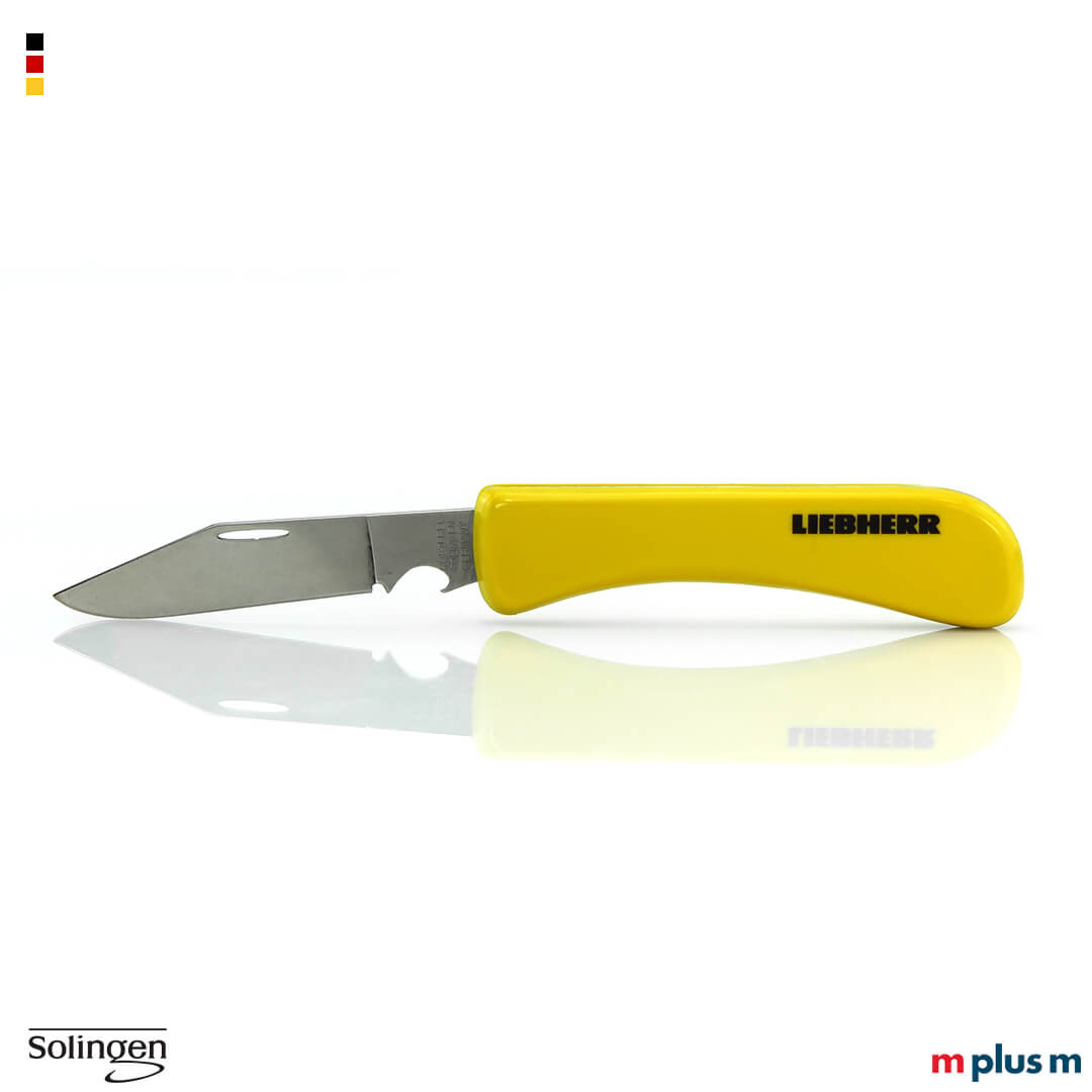 Hochwertiges Taschenmesser aus Deutschland. Mit superscharfer polierter Klinge mit integriertem Kapselheber