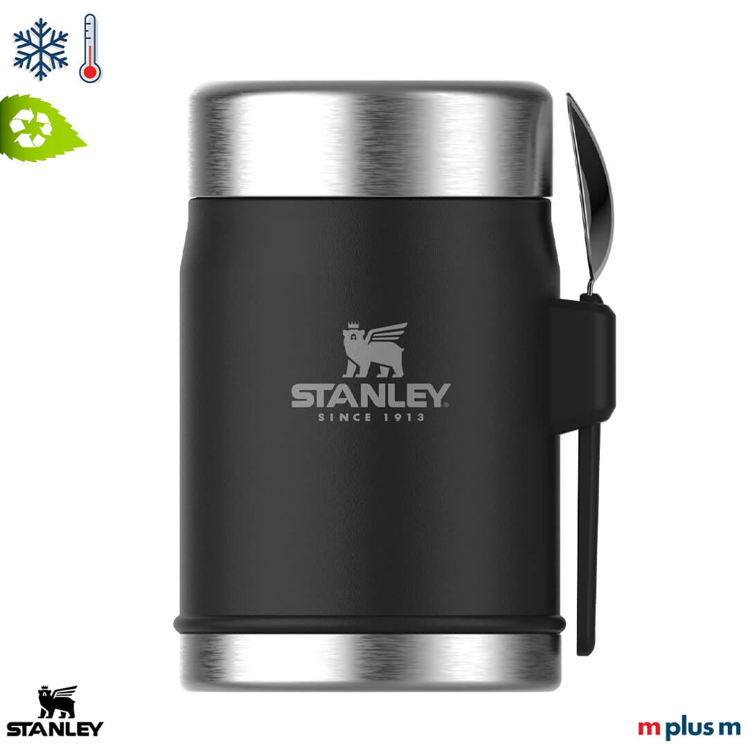 Hochwertiger Stanley Food Jar Schwarz – Werbedruck & Express möglich