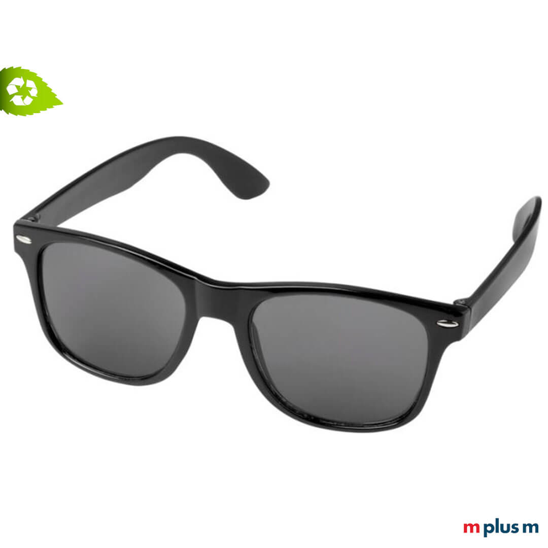 Nachhaltige Promotion Sonnenbrille Sun Ray aus Recycling Plastik in schwarz