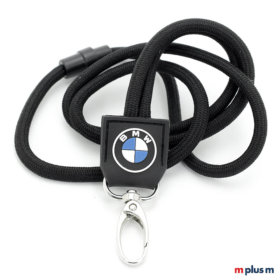 Nautic Rubber Kordel Lanyard schwarz mit Logo Druck