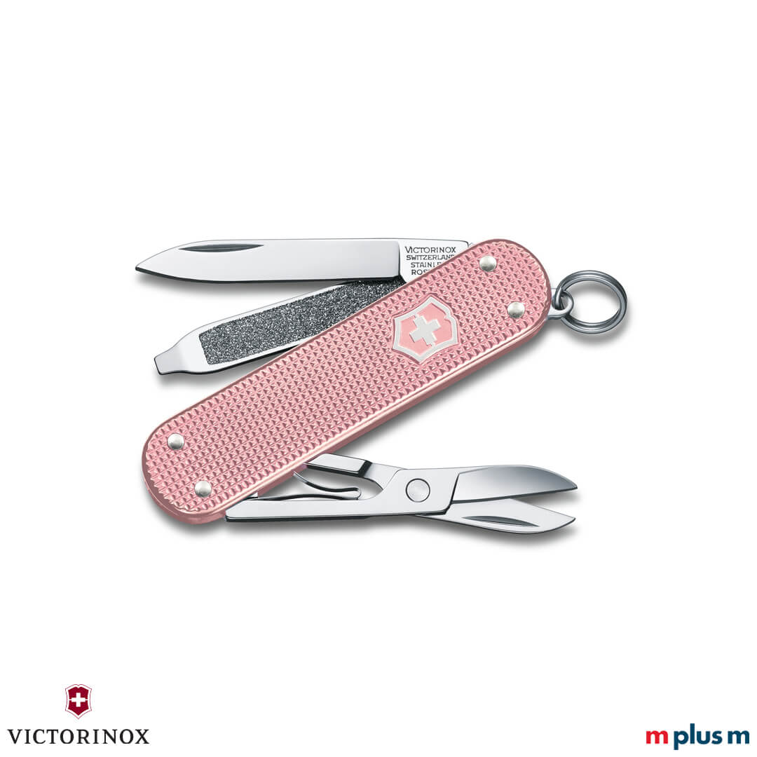Victorinox Classic SD Alox in Cotton Candy Rosa – kleines Schweizer Taschenmesser als Werbeartikel mit Alox-Schalen