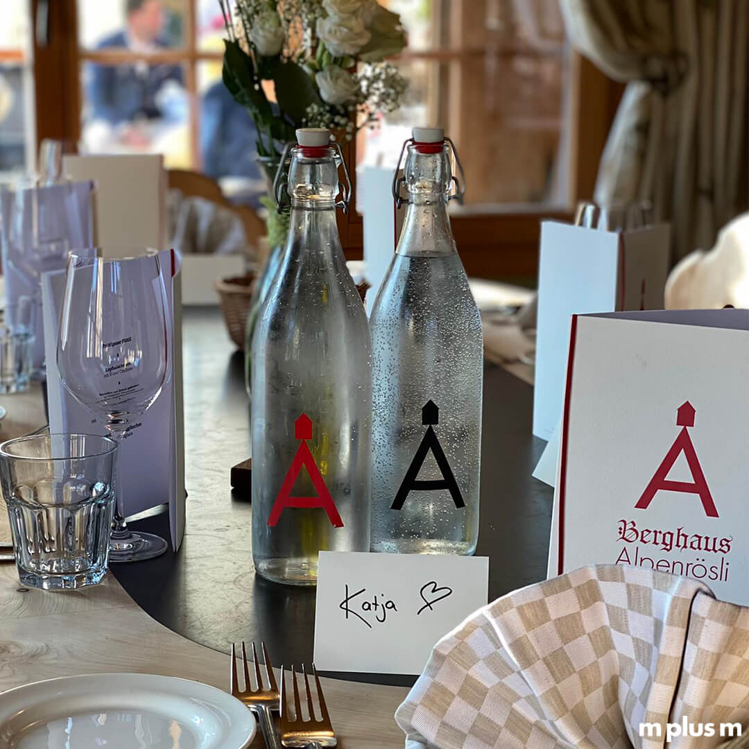 Bügelverschluß Glasflasche Ludwig mit Logo Druck