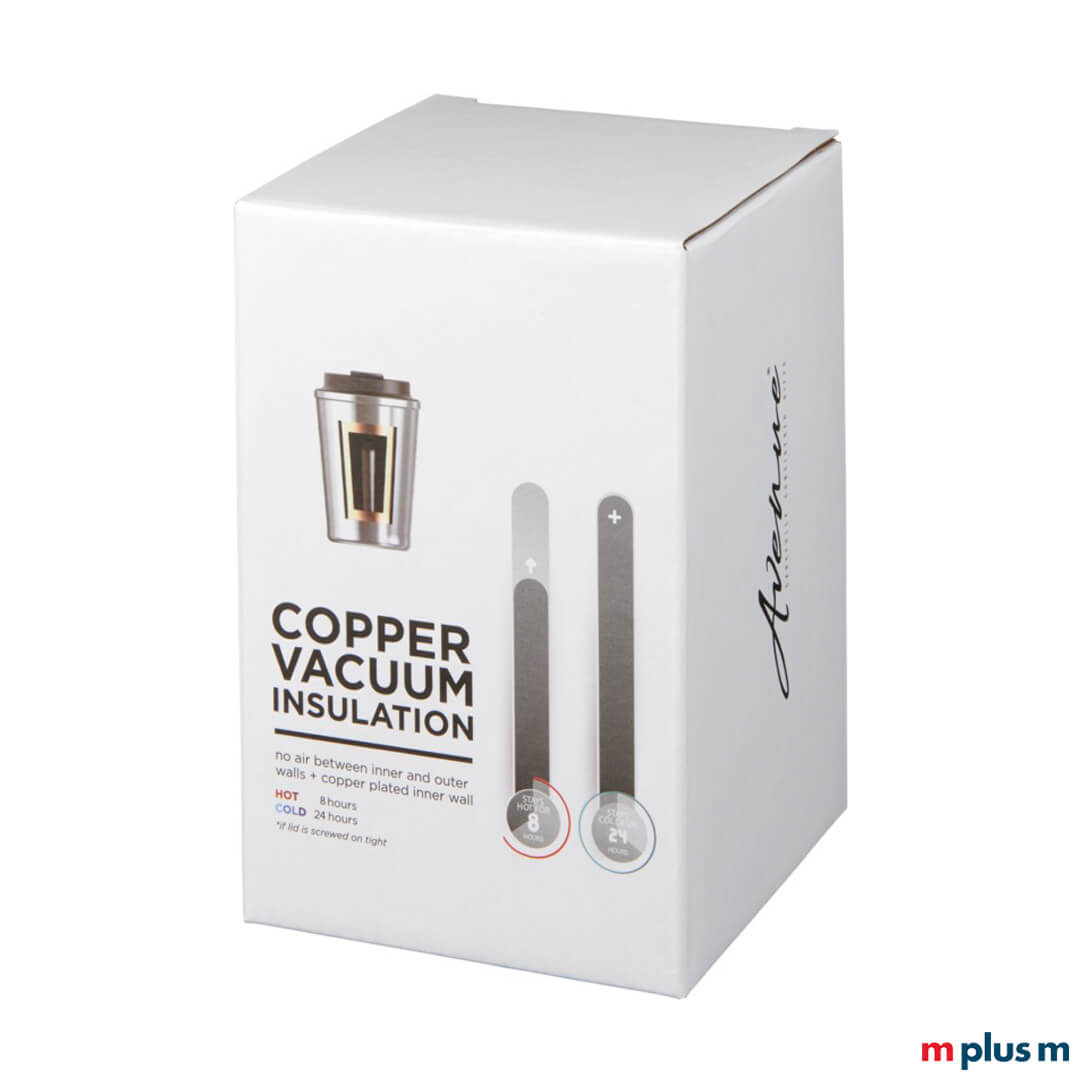 Nachhaltiger Thermobecher Leonardo in umweltfreundlicher Verpackung