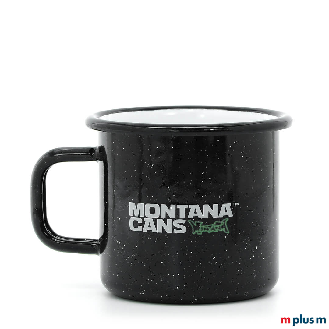 Zweifarbiger spülmaschinenfester Druck auf schwarzer Emaille Tasse Mars