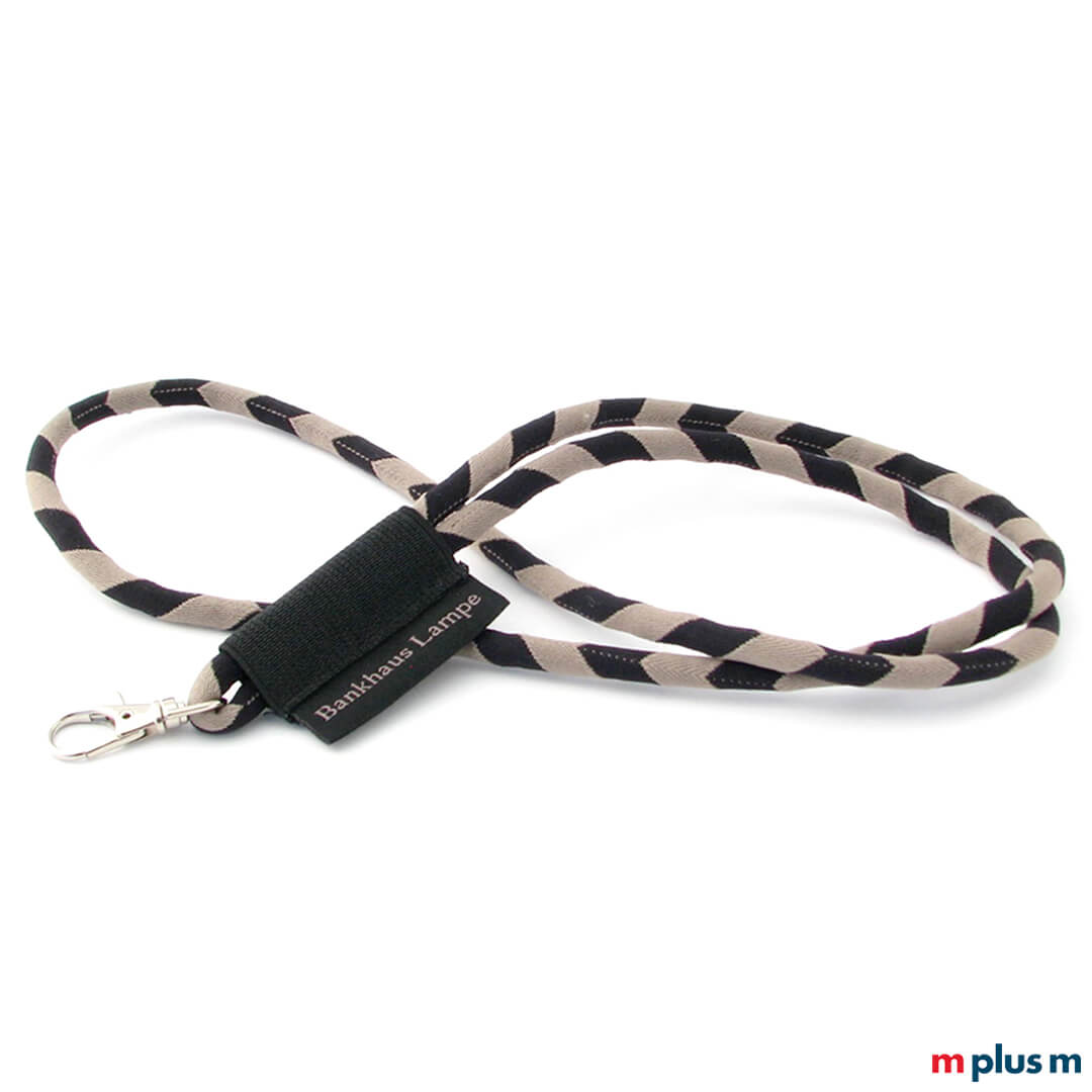 Werbeartikel Sonderanfertigung: braunes Kordel Lanyard individuell produziert