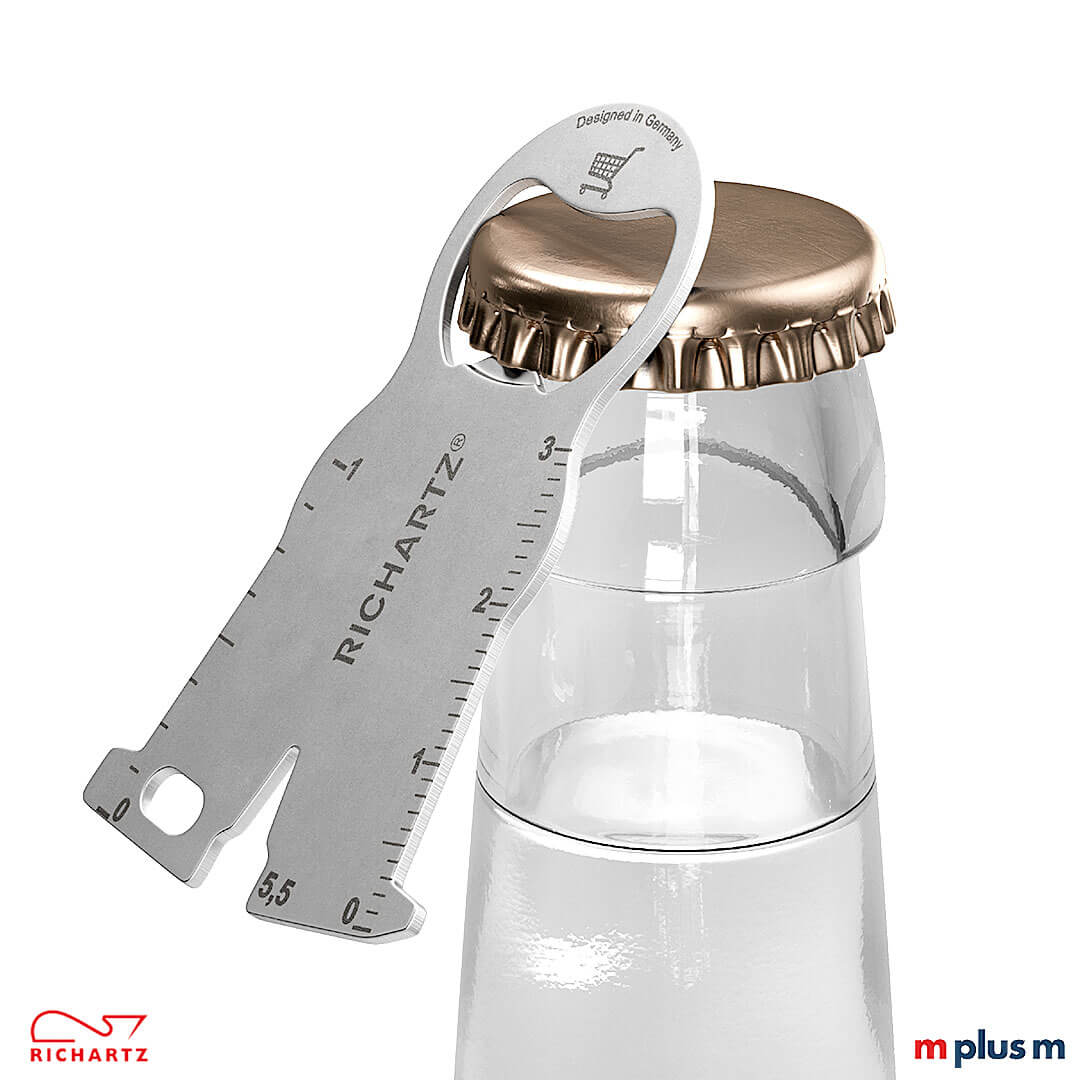 Auch als Kapselheber immer dabei: karl Einkaufswagenlöser von Richartz als Streuartikel