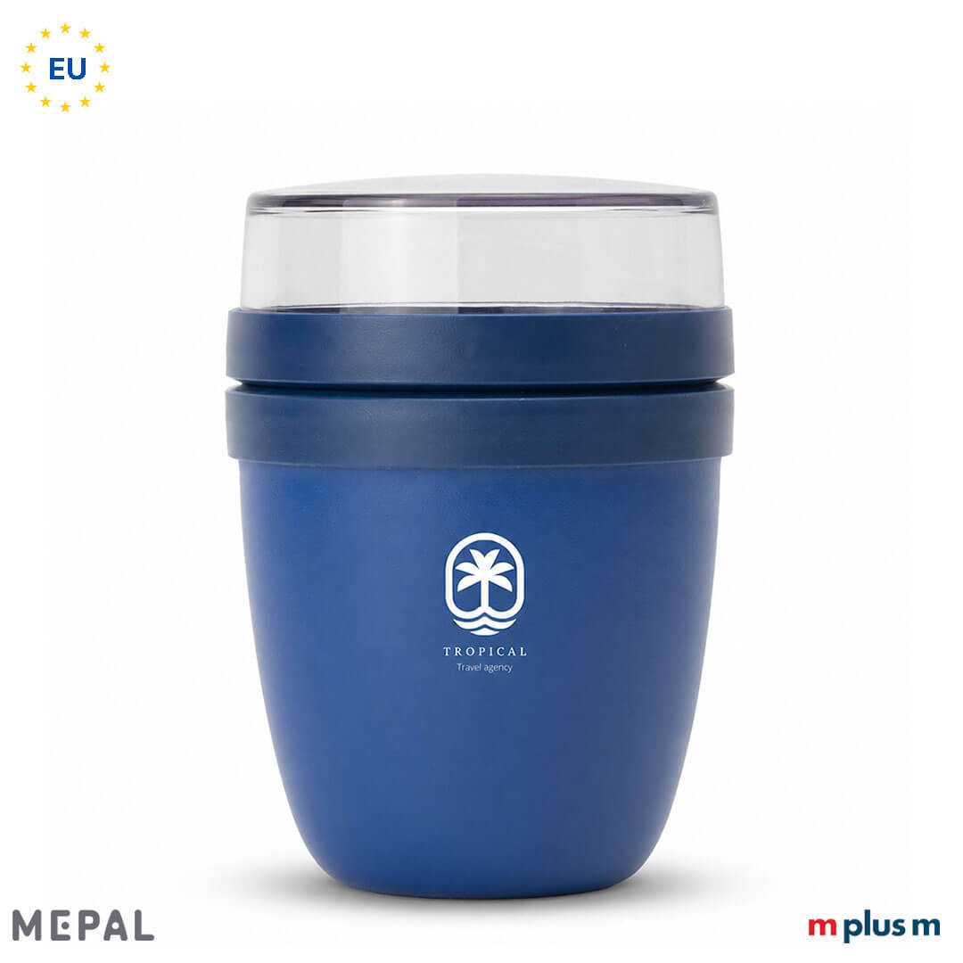 Mepal Ellipse Lunchpot 300 ml in Vivid Blue mit Logo druck