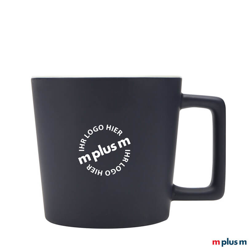 Schwarze Tasse mit Ihrem Logo bedrucken