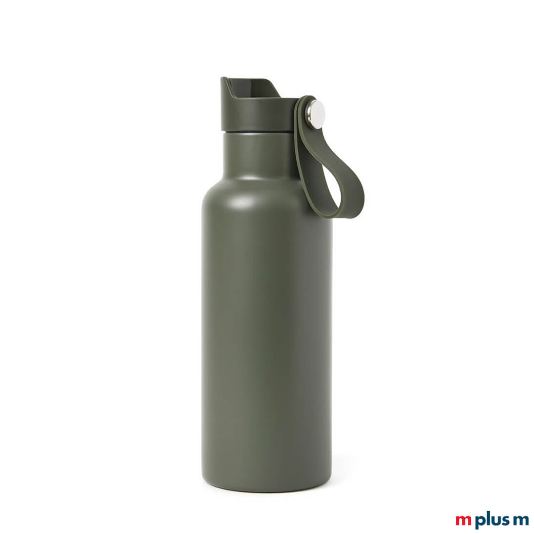 Isolierflasche mit Trageschlaufe für Sportliche Aktivitäten hält Getränke bis zu sechs Stunden auf Temperatur