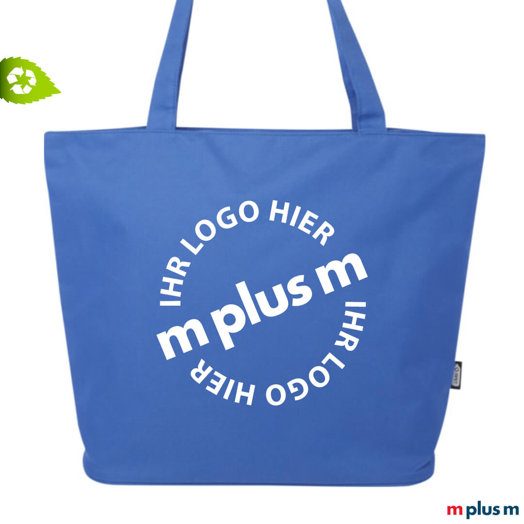 Nachhaltige Tragetasche aus recycling Material mit Logo bedrucken