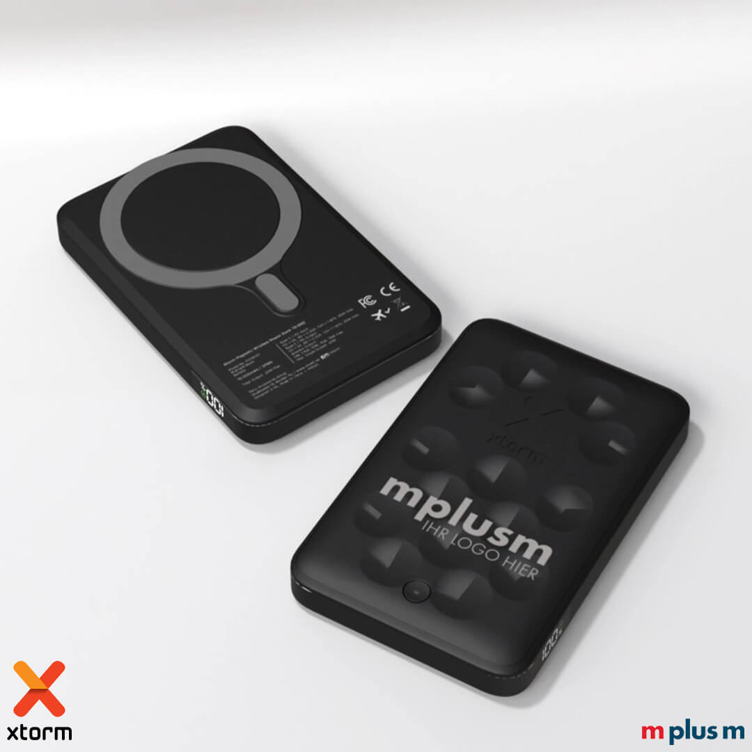 Magnetische Xtorm Powerbank 5000 mAh aus recyceltem ABS mit 15W Wireless Charging für iPhone und Fast Charge USB-C