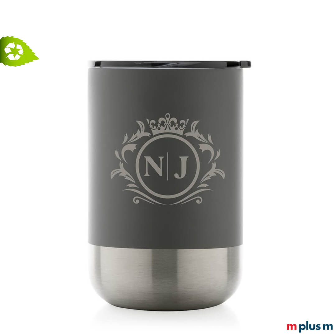 Individualisierter Edelstahlbecher als umweltfreundlicher Marketingartikel